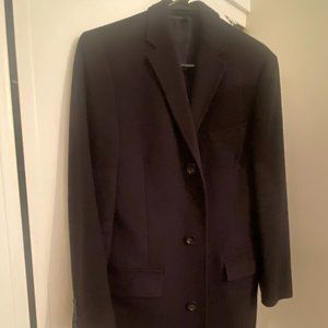 Navy Blue J. CREW LUDLOW TOPCOAT IN WOOL CASHMERE 36S